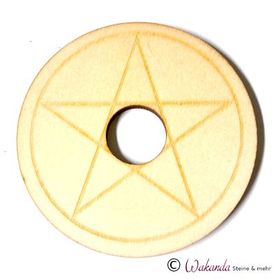 Kugelständer Kugelhalter Holz natur rund Pentagramm | 721-2311-4