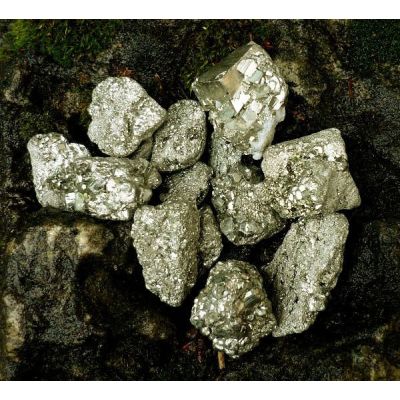 Pyritstufen mini/klein ?Chispa? (ca. 2-5 cm), 1 kg | 311-1102-kg