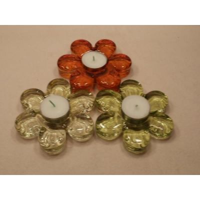 3 Teelichthalter Blume - ca. 8 cm Durchmesser | 823 / EAN:4019581717616