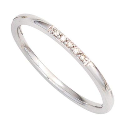 50 - Damen Ring 585 Gold Weißgold 5 Diamantengoldring | 42133 / EAN:4053258245330