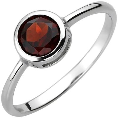 50 - Damen Ring 925 Sterling Silber 1 Granat rot | 52810 / EAN:4053258507513