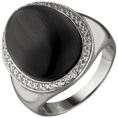 50 - Damen Ring 925 Sterling Silber 1 Monstein-Imitation 38 Zirkonia | 52298 / EAN:4053258460139