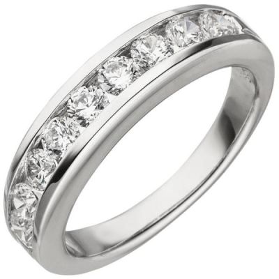 50 - Damen Ring 925 Sterling Silber 9 Zirkonia Silberring | 51124 / EAN:4053258364499
