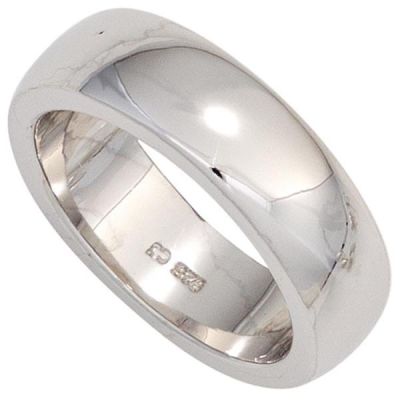 50 - Damen Ring 925 Sterling Silber, rhodiniert, ca. 6,5 mm breit | 43259 / EAN:4053258263341