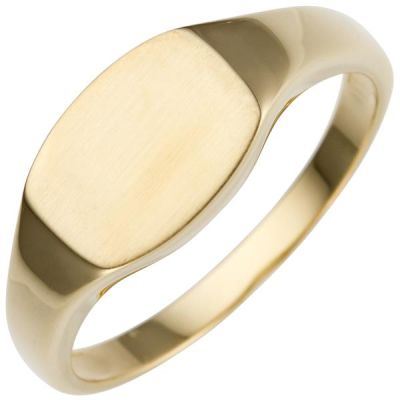 50 - Damen Ring aus 585 Gold Gelbgold teilmattiert Goldring | 53101 / EAN:4053258515068