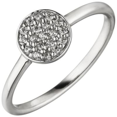 50 - Damen Ring aus 925 Sterling Silber mit 19 Zirkonia | 51993 / EAN:4053258466520