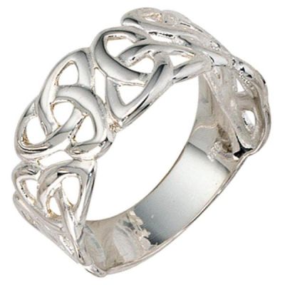 50 - Damen Ring breit 925 Sterling Silber ca. 9,1 mm breit | 36434 / EAN:4053258102459