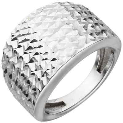 50 - Damen Ring breit 925 Sterling Silber mit Struktur | 52431 / EAN:4053258510599