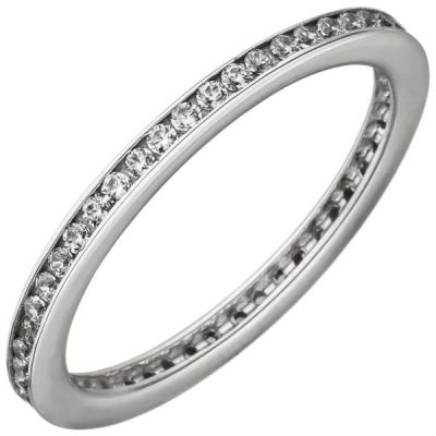 50 - Damen Ring schmal 925 Sterling Silber mit Zirkonia rundum | 51995 / EAN:4053258466674