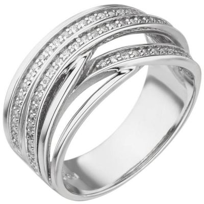 50 - Damen Ring SWZP 925 Sterling Silber 1 Perle Perlenring | 53545 / EAN:4053258518861