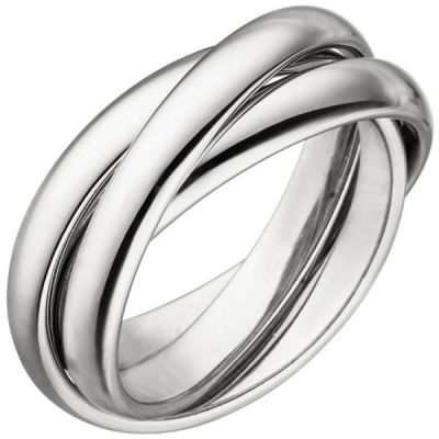 50 - Damen Ring verschlungen 3 Ringen 925 Sterling Silber | 51970 / EAN:4053258464960