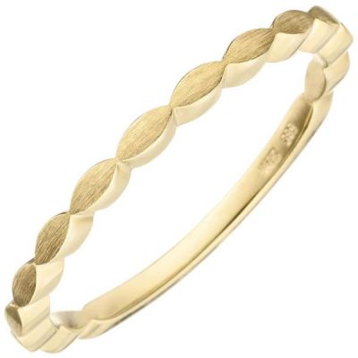 50 - Damen Ring zart 585 Gold Gelbgold matt Goldring | 50481 / EAN:4053258353080