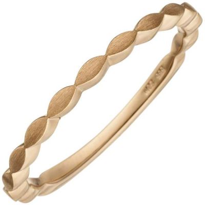 50 - Damen Ring zart 585 Gold Rotgold matt Rotgoldring | 50483 / EAN:4053258353226