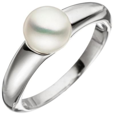 52 - Damen Ring 925 Sterling Silber, 1 Perle Perlenring | 46491 / EAN:4053258309094