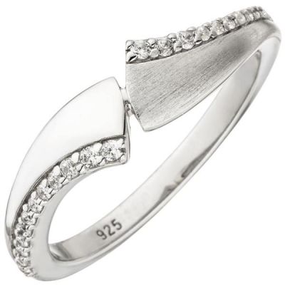 52 - Damen Ring 925 Sterling Silber 24 Zirkonia, 5,5 mm breit | 50983 / EAN:4053258353912