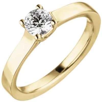 54 - Damen Ring, 585 Gelbgold 1 Diamant Brillant 0,50 ct.Diamantring Solitär | 50750 / EAN:4053258359600