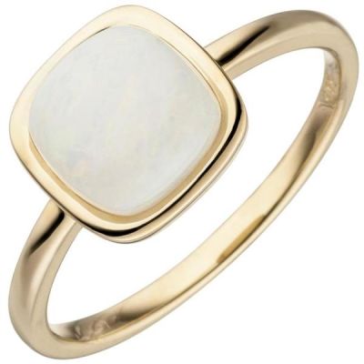 54 - Damen Ring 585 Gold Gelbgold 1 Opal Goldring | 53397 / EAN:4053258525609