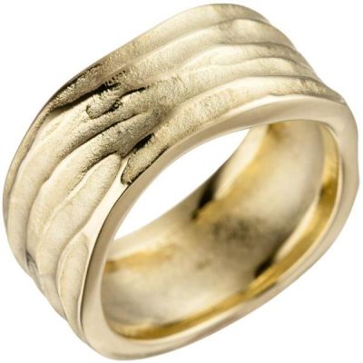 54 - Damen Ring 585 Gold Gelbgold matt mattiert Goldring | 46881 / EAN:4053258314944