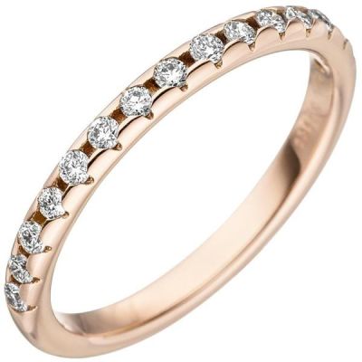 54 - Damen Ring 585 Gold Rotgold 15 Diamanten Rotgoldring | 48892 / EAN:4053258335406