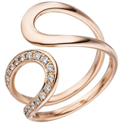 54 - Damen Ring 585 Gold Rotgold 21 Diamanten Rotgoldring | 48893 / EAN:4053258335475