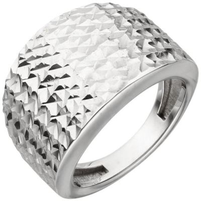 54 - Damen Ring breit 925 Sterling Silber mit Struktur | 52431 / EAN:4053258510599