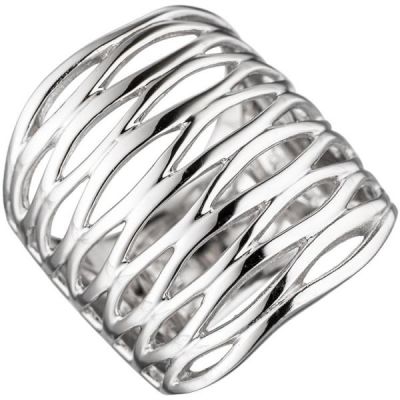 54 - Damen Ring breit 925 Sterling Silber rhodiniert Breite ca. 24,6 mm | 45381 / EAN:4053258297889