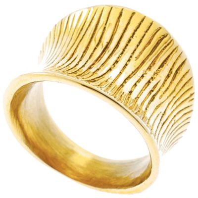 54 - Damen Ring Edelstahl gelbgoldfarben beschichtet breit | 54412 / EAN:4053258546994