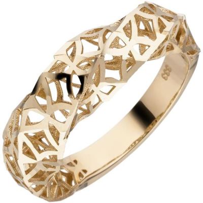 54 - Damen Ring gedreht 333 Gelbgold Goldring | 53655 / EAN:4053258537299