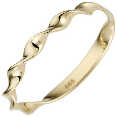 54 - Damen Ring gedreht 585 Gold Gelbgold Goldring | 51764 / EAN:4053258455395