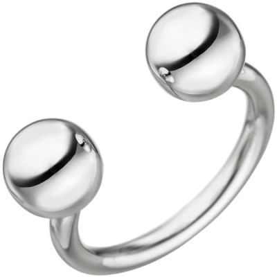 54 - Damen Ring Kugel Kugeln 925 Sterling Silber Kugelring offen | 48286 / EAN:4053258328385