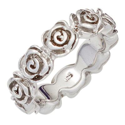 54 - Damen Ring Rosen 925 Sterling Silber rhodiniert | 43307 / EAN:4053258264157