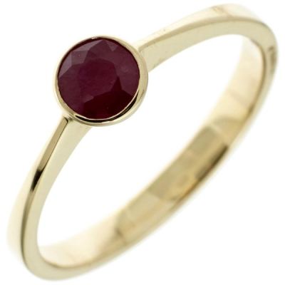 56 - Damen Ring 333 Gelbgold 1 Rubin rot Goldring | 39874 / EAN:4053258236666