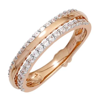 56 - Damen Ring 585 Gold Rotgold 38 Diamanten Rotgoldring | 42100 / EAN:4053258244371