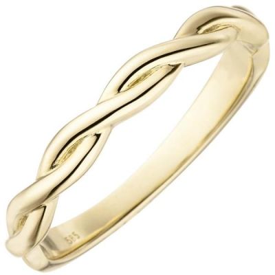 56 - Damen Ring geflochten 585 Gold Gelbgold Goldring | 50691 / EAN:4053258353639