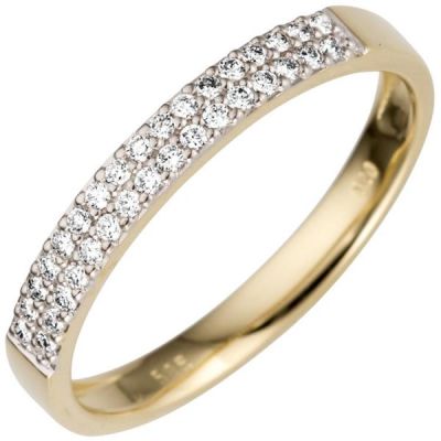 58 - Damen Ring 585 Gold Gelbgold, 33 Diamanten Goldring | 53421 / EAN:4053258517123