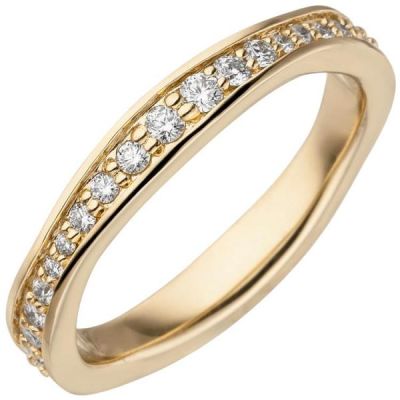58 - Damen Ring 585 Gold Gelbgold Diamanten rundum | 53445 / EAN:4053258526989