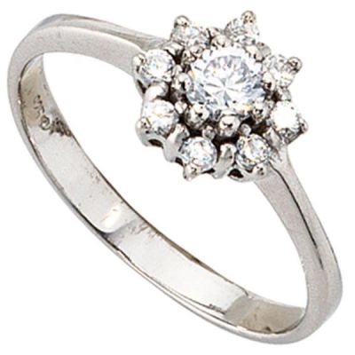 58 - Damen Ring 925 Sterling Silber rhodiniert mit Zirkonia | 38163 / EAN:4053258102770