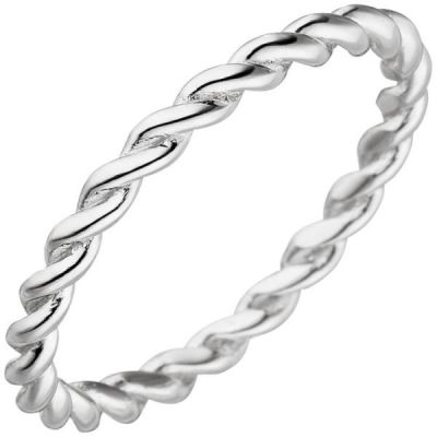 60 - Damen Ring geflochten 925 Sterling Silber | 53543 / EAN:4053258525463