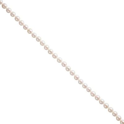 Akoya Perlen Schnur weiß leicht barock Durchmesser ca. 6-6,5 mm | 49027
