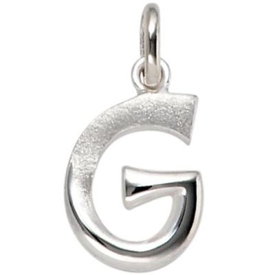 Anhänger Buchstabe G 925 Sterling Silber matt Buchstabenanhänger | 40004 / EAN:4053258210543