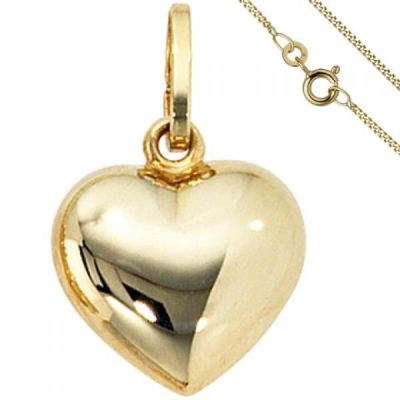 Anhänger Kleines Herz Herzchen 333 Gold mit Kette 50 cm Goldherz | 49881 / EAN:4053258347256