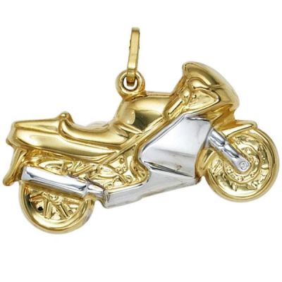 Anhänger Motorrad 333 Gold Gelbgold bicolor | 37758 / EAN:4053258086162