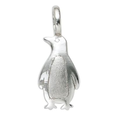 Anhänger Pinguin 925 Sterling Silber rhodiniert teilmattiert | 40166 / EAN:4053258211687