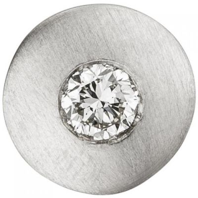 Anhänger rund 950 Platin matt 1 Diamant Brillant 0,25ct. Platinanhänger | 50722 / EAN:4053258351086