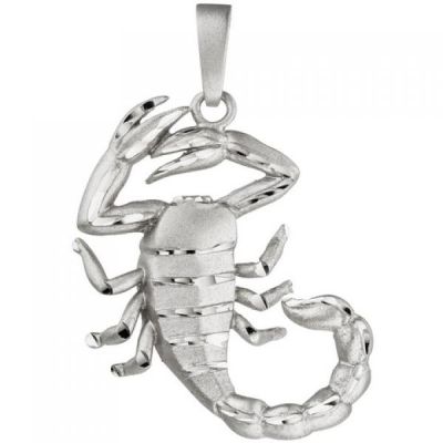 Anhänger Sternzeichen Skorpion 925 Sterling Silber mattiert | 50649 / EAN:4053258352786