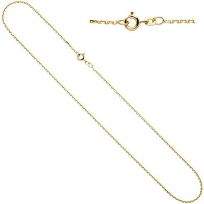Ankerkette 333 Gelbgold 1,2 mm 45 cm Gold Kette Halskette Federring | 42827 / EAN:4053258256749