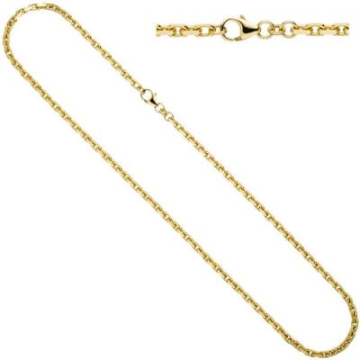 Ankerkette 333 Gold Gelbgold diamantiert 3 mm 50 cm Halskette | 46809 / EAN:4053258314524