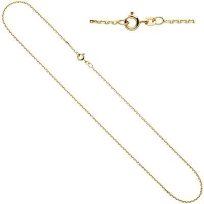 Ankerkette 585 Gelbgold 1,2 mm 45 cm Gold Kette Halskette Federring | 42828 / EAN:4053258256756