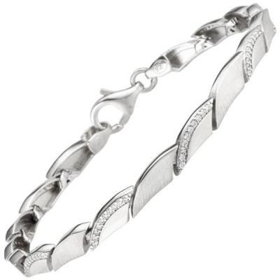 Armband 925 Sterling Silber 80 Zirkonia 19 cm Silberarmband | 52437 / EAN:4053258507971