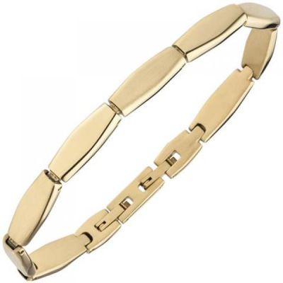 Armband Edelstahl gold-farben beschichtet matt 21 cm | 53291 / EAN:4053258518205